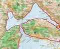 Mapa Boke Kotorske - састављена из више слика